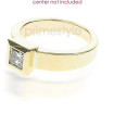 14KT Yellow Gold Princess Cut Solitaire Ring , picture number 1