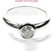 14KT White Gold Round Cut Solitaire Ring , picture number 1