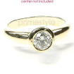 14KT Yellow Gold Round Cut Solitaire Ring , picture number 1