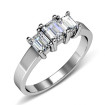 1.10CT Emerald Cut Diamonds Three Stone Ring , picture number 1