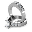 2.40CT Bridal Set with Emerald and Round Cut Diamonds , picture number 1