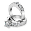 2.20CT Bridal Set with Princess & Round Cut Diamonds , picture number 1