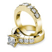 2.20CT Bridal Set with Princess & Round Cut Diamonds , picture number 1