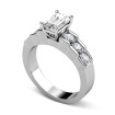 1.40CT Emerald and Round Cut Diamonds Engagement Ring , picture number 2