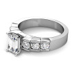 1.30CT Emerald and Round Cut Diamonds Engagement Ring , picture number 1