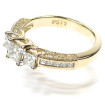 1.50CT Princess and Round Cut Diamonds Three Stone Ring , picture number 1