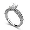 1.60CT Emerald and Round Cut Diamonds Engagement Ring , picture number 2