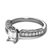 1.05CT Emerald and Round Cut Diamonds Engagement Ring , picture number 1