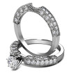 2.10CT Round Cut Diamond Bridal Set , picture number 1