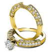1.45CT Round Cut Diamond Bridal Set , picture number 1
