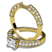 2.10CT Princess and Round Cut Diamond Bridal Set , picture number 1