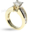 3.40CT Princess Cut Diamonds Engagement Ring , picture number 1