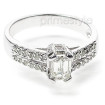 1.35CT Emerald and Round Cut Diamonds Engagement Ring , picture number 1