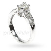 1.35CT Emerald and Round Cut Diamonds Engagement Ring , picture number 2