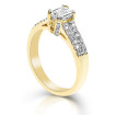 1.35CT Emerald and Round Cut Diamonds Engagement Ring , picture number 1