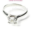 18KT White Gold Asscher Cut Solitaire Ring , picture number 2