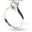 14KT White Gold Asscher Cut Solitaire Ring , picture number 1