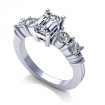 0.60CT Emerald and Round Cut Diamonds Engagement Ring , picture number 0
