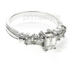 0.95CT Emerald and Round Cut Diamonds Engagement Ring , picture number 0