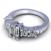 0.60CT Emerald and Round Cut Diamonds Engagement Ring , picture number 1