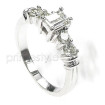 1.40CT Emerald and Round Cut Diamonds Engagement Ring , picture number 2