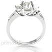 1.90CT Emerald and Round Cut Diamonds Three Stone Ring , picture number 1