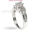 1.30CT Emerald and Princess Cut Diamonds Engagement Ring , picture number 2