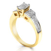 2.10CT Emerald and Princess Cut Diamonds Engagement Ring , picture number 1