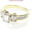1.30CT Emerald and Princess Cut Diamonds Engagement Ring , picture number 1