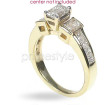 1.30CT Emerald and Princess Cut Diamonds Engagement Ring , picture number 2