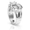 3.25CT Diamond Bridal Set with Emerald and Princess Cut Diamonds , picture number 1