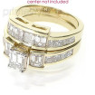 2.70CT Diamond Bridal Set with Emerald and Princess Cut Diamonds , picture number 1