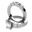 Diamond Bridal Set with 2.35CT Total Weight Emerald and Princess Cut Diamonds , picture number 1