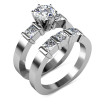 Diamond Bridal Set with 2.35CT Total Weight Round and Princess Cut Diamonds , picture number 2