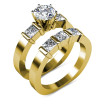 Diamond Bridal Set with 2.35CT Total Weight Round and Princess Cut Diamonds , picture number 2