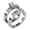 Diamond Bridal Set with 2.35CT Total Weight Emerald and Princess Cut Diamonds , picture number 0