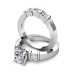 Diamond Bridal Set with 2.35CT Total Weight Princess Cut Diamonds , picture number 1