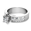 2.30CT Princess and Round Cut Diamonds Engagement Ring , picture number 1
