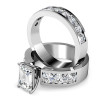 Bridal Set - 3.30CT round Cut Engagement Ring and Wedding Band , picture number 1
