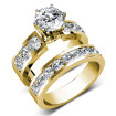 Bridal Set - 2.85CT round Cut Engagement Ring and Wedding Band , picture number 2
