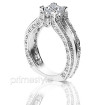 2.15CT Princess and Round Cut Diamonds Engagement Ring , picture number 1