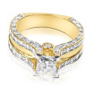 2.15CT Princess and Round Cut Diamonds Engagement Ring , picture number 2