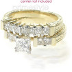 Wedding Band and Engagement Ring - 1.40CT Diamond Bridal Set , picture number 2