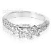 1.85CT Princess and Round Cut Diamonds Three Stone Ring , picture number 2