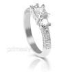 1.85CT Princess and Round Cut Diamonds Three Stone Ring , picture number 1