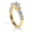 1.85CT Princess and Round Cut Diamonds Three Stone Ring , picture number 1