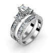 Emerald, Princess and Round Cut Diamond Bridal Set with 1.95CT Total Weight , picture number 1