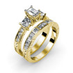Emerald, Princess and Round Cut Diamond Bridal Set with 2.30CT Total Weight , picture number 1