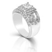 3.35CT Princess and Round Cut Diamonds Engagement Ring , picture number 1