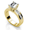 1.25CT Emerald and Princess Cut Diamonds Engagement Ring , picture number 1